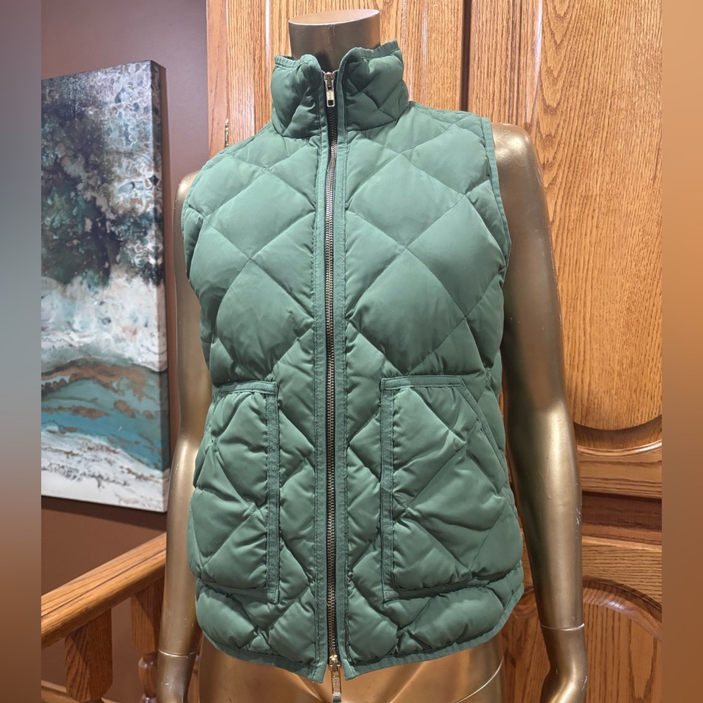 J. Crew Olive Quilted Women's Vest